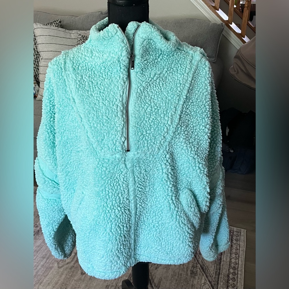 FP Movement by Free People Aqua Teddy Jacket